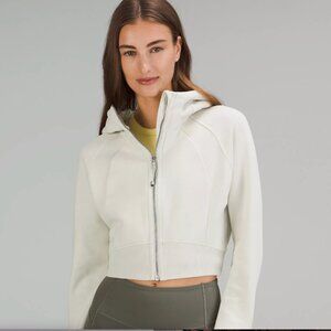 Lululemon Scube Full-Zip Cropped Hoodie in Bone